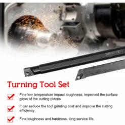SUPERSELLER Accessoire Pour Tour à Métaux 7 Pièces 12mm Diamètre De Tige Tour Porte-outil De Tournage Barre D'alésage Inserts Ensemble Pour Le Traitement De Pièces En Acier -Tours et accessoires Soldes 48217610 5