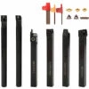 SUPERSELLER Accessoire Pour Tour à Métaux 10mm 6 Pièces Bricolage Alliage Dur Avec Clé à Insérer En Carbure Tige Support De Tour Barre D'alésage CNC Outils Ensemble Outil De Tournage