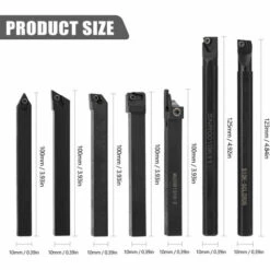 SUPERSELLER 7 Pièces 10mm Tige Tour Porte-outil De Tournage Barre D'alésage Avec Inserts En Carbure, Multicolore -Tours et accessoires Soldes 48736507 5
