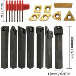 SUPERSELLER Barre D'alésage De Support D'inserts Multifonctionnels En Carbure Monobloc 21 Pièces Avec Clés Pour Outils De Tournage De Tour, 0 8 SUPERSELLER Barre D'alésage De Support D'inserts Multifonctionnels En Carbure Monobloc 21 Pièces Avec Clés Pour Outils De Tournage De Tour, 0 -Tours et accessoires Soldes 48737062 4
