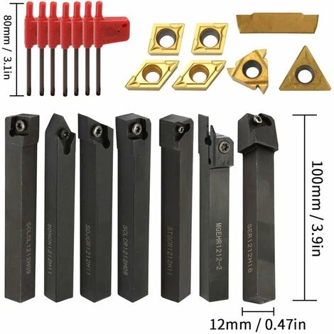 QERSTA La Barre D'Alesage De Support De Carbure Insere Avec Des Cles, 21Pcs 4 QERSTA La Barre D'Alesage De Support De Carbure Insere Avec Des Cles, 21Pcs – Image 4