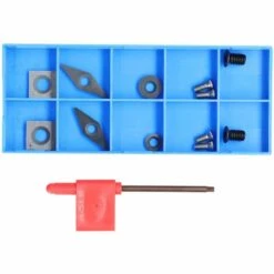 HAPPYSHOPPING Jeu De Lames De Fraise Fraise En Métal Haute Dureté, Lame Pour Tour CNC Accessoires 6pcs Fraiseuse + 6 Vis + Clé T15 13pcs - Lame Pour Tour CNC Accessoires 6pcs Fraiseuse + 6 Vis + Clé T15 13pcs