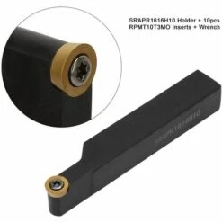 BEARSU Outil De Tournage De Tour, 10pcs RPMT10T3MO Insère Des Lames + SRAPR1616H10 Porte-Outil De Tournage + Clé 1pcs 7 BEARSU Outil De Tournage De Tour, 10pcs RPMT10T3MO Insère Des Lames + SRAPR1616H10 Porte-Outil De Tournage + Clé 1pcs -Tours et accessoires Soldes 57337711 3