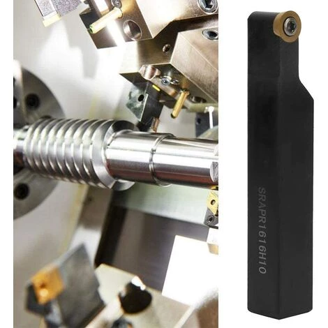 BEARSU Outil De Tournage De Tour, 10pcs RPMT10T3MO Insère Des Lames + SRAPR1616H10 Porte-Outil De Tournage + Clé 1pcs 4 BEARSU Outil De Tournage De Tour, 10pcs RPMT10T3MO Insère Des Lames + SRAPR1616H10 Porte-Outil De Tournage + Clé 1pcs – Image 4