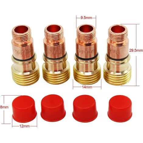 FLYME 49 PCS TIG Soudage Torche Fournitures Soudage Collet Joint Retour Cap Stubby Gaz Lentille Pyrex Verre Tasse Alumina Buse Accessoory Kit Pour WP-17/18/26 (49PCS Kits) 3 FLYME 49 PCS TIG Soudage Torche Fournitures Soudage Collet Joint Retour Cap Stubby Gaz Lentille Pyrex Verre Tasse Alumina Buse Accessoory Kit Pour WP-17/18/26 (49PCS Kits) – Image 3