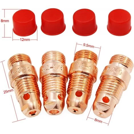 FLYME 49 PCS TIG Soudage Torche Fournitures Soudage Collet Joint Retour Cap Stubby Gaz Lentille Pyrex Verre Tasse Alumina Buse Accessoory Kit Pour WP-17/18/26 (49PCS Kits) 4 FLYME 49 PCS TIG Soudage Torche Fournitures Soudage Collet Joint Retour Cap Stubby Gaz Lentille Pyrex Verre Tasse Alumina Buse Accessoory Kit Pour WP-17/18/26 (49PCS Kits) – Image 4