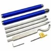 WENH Jeu D'Outils De Tournage, Acier Allié Tour En Bois Outils De Coupe De La Poignée En Alliage D'aluminium Avec 2PCS Lames Outil De Travail Du Bois Pour La Sculpture Sur Bois,DIY