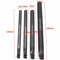 ASUPERMALL Kit D'outils De Tournage Pour Tour à Métaux 4 PCS S07K/ S08K/ S10K/ S12M-SCLCR06 Barres D'alésage 10 PCS CCMT060204 Inserts En Carbure 4 Clés Prune -Tours et accessoires Soldes 58337087 5