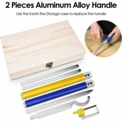 WENH Outils De Tournage Les Outils De Tour, Lame Au Carbure De Tungstène, 2 Manches En Aluminium, Manche En Acier Inoxydable, Adapté Aux Amateurs De Travail Du Bois 7 WENH Outils De Tournage Les Outils De Tour, Lame Au Carbure De Tungstène, 2 Manches En Aluminium, Manche En Acier Inoxydable, Adapté Aux Amateurs De Travail Du Bois -Tours et accessoires Soldes 60112327 3