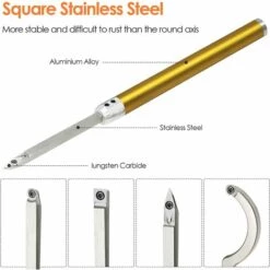 WENH Outils De Tournage Les Outils De Tour, Lame Au Carbure De Tungstène, 2 Manches En Aluminium, Manche En Acier Inoxydable, Adapté Aux Amateurs De Travail Du Bois 8 WENH Outils De Tournage Les Outils De Tour, Lame Au Carbure De Tungstène, 2 Manches En Aluminium, Manche En Acier Inoxydable, Adapté Aux Amateurs De Travail Du Bois -Tours et accessoires Soldes 60112327 4