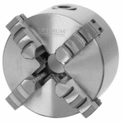 OPTIMUM 3442812 MANDRIN À 4 MÂCHOIRES, 125 MM. AUTO-CENTRAGE