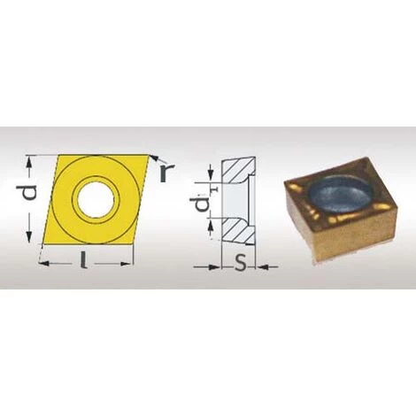 OPTIMUM 3441164 INSERT HM-10/16 C/80 CCMT060204, 5 U 1 OPTIMUM 3441164 INSERT HM-10/16 C/80 CCMT060204, 5 U