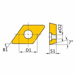 OPTIMUM 3441758 PLAQUETTES DE COUPE HM - COUTEAU DCMT