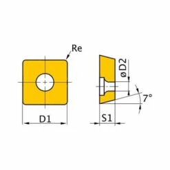 OPTIMUM 3441755 PLAQ. HM 1N. 46SNMG090304, 5PCS