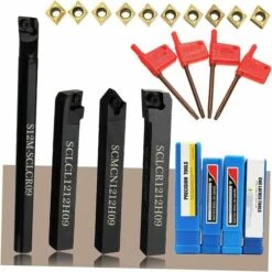 AOUGO Porte-Outil De Tournage 4PCS + Plaquettes En Carbure CCMT09T304 + Clé T15 -Tours et accessoires Soldes 60906996 5