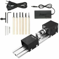AOUGO Bricolage Tour De Polissage Forage Rotatif Outil, 100W Mini Perles Machine Miniature Bouddha Tour Perle Lathe Perles Du Bois