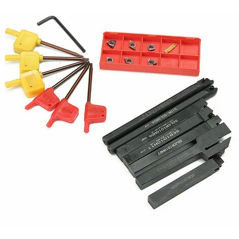 TOPHOMER 21Pcs Porte-Outil De Tournage, Tournage En Carbure Multifonctionnel Support Al¨¦soir Avec Inserts De Carbure, Pour Outil De Tour (10 MM) 5 TOPHOMER 21Pcs Porte-Outil De Tournage, Tournage En Carbure Multifonctionnel Support Al¨¦soir Avec Inserts De Carbure, Pour Outil De Tour (10 MM) – Image 5