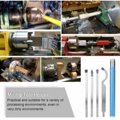 SUPERSELLER 12 Pièces/ensemble Haute Dureté Tour à Métaux Kit D'outils De Tournage Ensemble De Support De Barre D'alésage Pour Le Traitement Des Pièces En Acier Outil De Travail Du Bois à Main -Tours et accessoires Soldes 61044379 4