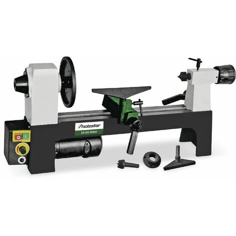 Pack Tour à Bois 200x305mm + Mandrin 100mm + Jeu 8 Burins + Mandrin à Couronne Holzstar PACK DB305 VARIO 1 Pack Tour à Bois 200x305mm + Mandrin 100mm + Jeu 8 Burins + Mandrin à Couronne Holzstar PACK DB305 VARIO