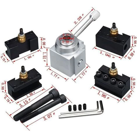 ROSIER Outil De Changement Rapide Porte-Outil De Tour Mini CNC Support De Tournage à Changement Rapide Avec Porte-Couteaux Vis Clés Pour Tour Perceuse——VEBTles 2 ROSIER Outil De Changement Rapide Porte-Outil De Tour Mini CNC Support De Tournage à Changement Rapide Avec Porte-Couteaux Vis Clés Pour Tour Perceuse——VEBTles – Image 2