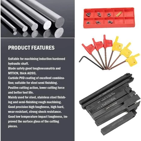 ROSIER 21Pcs Porte-Outil De Tournage, Tournage En Carbure Multifonctionnel Support Alésoir Avec Inserts De Carbure, Pour Outil De Tour——VEBTles 2 ROSIER 21Pcs Porte-Outil De Tournage, Tournage En Carbure Multifonctionnel Support Alésoir Avec Inserts De Carbure, Pour Outil De Tour——VEBTles – Image 2