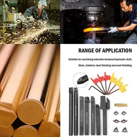 ROSIER 21Pcs Porte-Outil De Tournage, Tournage En Carbure Multifonctionnel Support Alésoir Avec Inserts De Carbure, Pour Outil De Tour——VEBTles 3 ROSIER 21Pcs Porte-Outil De Tournage, Tournage En Carbure Multifonctionnel Support Alésoir Avec Inserts De Carbure, Pour Outil De Tour——VEBTles – Image 3