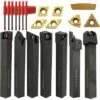 ROSIER Porte-Outil De Tournage Tournage En Carbure 21Pcs 12mm En Carbone Avec Clés Pour Outil De Tour——VEBTles