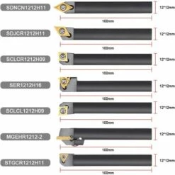 ROSIER Porte-Outil De Tournage Tournage En Carbure 21Pcs 12mm En Carbone Avec Clés Pour Outil De Tour——VEBTles 8 ROSIER Porte-Outil De Tournage Tournage En Carbure 21Pcs 12mm En Carbone Avec Clés Pour Outil De Tour——VEBTles -Tours et accessoires Soldes 63644183 4