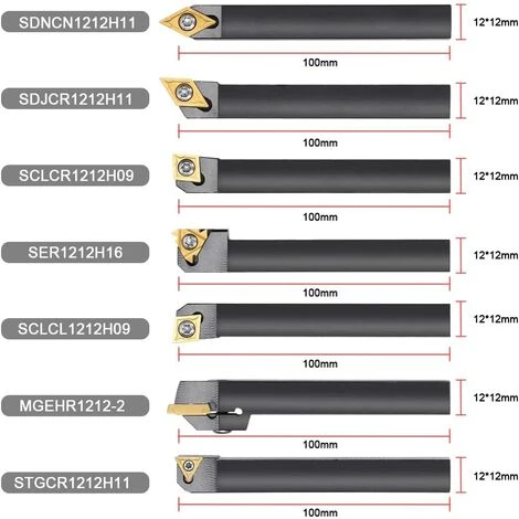 ROSIER Porte-Outil De Tournage Tournage En Carbure 21Pcs 12mm En Carbone Avec Clés Pour Outil De Tour——VEBTles 4 ROSIER Porte-Outil De Tournage Tournage En Carbure 21Pcs 12mm En Carbone Avec Clés Pour Outil De Tour——VEBTles – Image 4