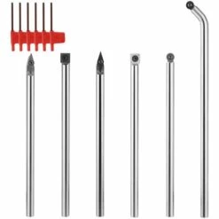 SUPERSELLER Multifonctionnel Carbure Monobloc Insert Cutter Tige Ronde Outil De Travail Du Bois Poignée En Alliage Outils De Tournage - Sept - Sept