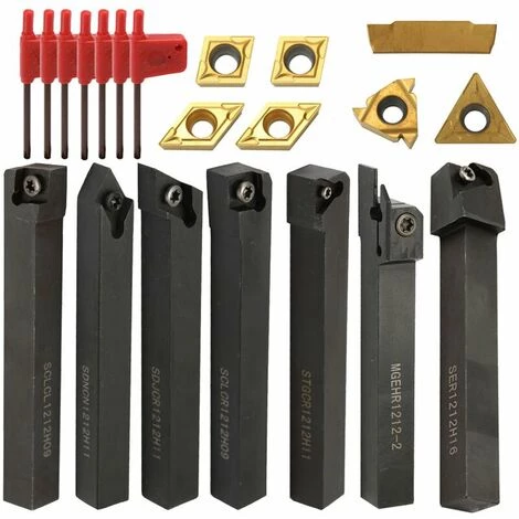 GroupM 7pcs 12mm 7pcs Porte-outils Multifonctionnel 21pcs Porte-lame En Carbure 1 GroupM 7pcs 12mm 7pcs Porte-outils Multifonctionnel 21pcs Porte-lame En Carbure