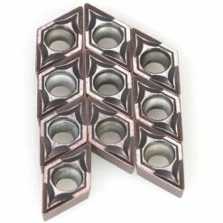 DECKON 10 Pieces / Boite DCMT070204 VP15TF DCMT21.51 Lame De Carbure CNC, Pieces En Acier D'usinage CNC Diamant Avec Trou Interieur, Couleur Aleatoire De La Boite
