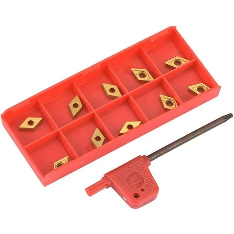 TINOR Lame D'insertion En Carbure - 10 Pièces DCMT070204 US735 DCMT21.51 Outil De Tournage De Tour De Lame D'insertion En Carbure Revêtu CNC Avec Clé 2 TINOR Lame D'insertion En Carbure - 10 Pièces DCMT070204 US735 DCMT21.51 Outil De Tournage De Tour De Lame D'insertion En Carbure Revêtu CNC Avec Clé – Image 2