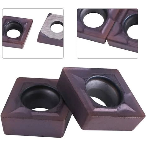 TINOR Inserts En Carbure, Lame D'inserts De Tournage En Carbure CNC 10 Pièces, Outil De Tournage De Tour, CCMT060204 VP15TF, Avec Boîte, Pour Le Traitement De L'acier Ordinaire Et De L'acier Inoxydable Ordi 3 TINOR Inserts En Carbure, Lame D'inserts De Tournage En Carbure CNC 10 Pièces, Outil De Tournage De Tour, CCMT060204 VP15TF, Avec Boîte, Pour Le Traitement De L'acier Ordinaire Et De L'acier Inoxydable Ordi – Image 3