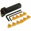 DONTODENT WWLNR1616H08 Porte-outil De Tournage De Tour 16 X 100 Mm Avec 10 Inserts WNMG0804