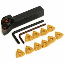 DONTODENT WWLNR1616H08 Porte-outil De Tournage De Tour 16 X 100 Mm Avec 10 Inserts WNMG0804
