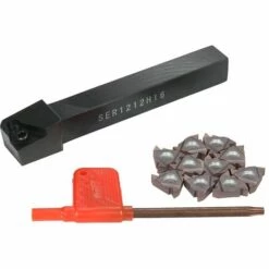 LIFCAUSAL 10 Pièces/boîte VP15TF 16ER AG60 Inserts En Carbure + SER1212H16 Porte-insert + T15 Clé Tour Filetage Ensemble D'outils De Tournage Pour Machine CNC
