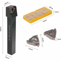 LIFCAUSAL 10 Pièces/boîte VP15TF 16ER AG60 Inserts En Carbure + SER1212H16 Porte-insert + T15 Clé Tour Filetage Ensemble D'outils De Tournage Pour Machine CNC -Tours et accessoires Soldes 64701239 4