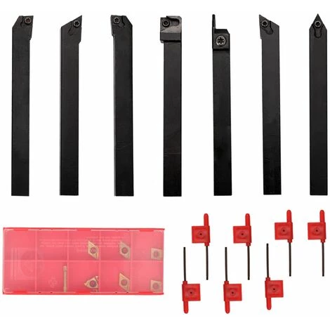 LIFCAUSAL 21 Pièces 10mm Tige Tour Porte-outil De Tournage Barre D'alésage Carbure Inserts Tour Outil De Tournage 1 LIFCAUSAL 21 Pièces 10mm Tige Tour Porte-outil De Tournage Barre D'alésage Carbure Inserts Tour Outil De Tournage