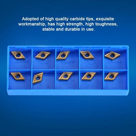 YD 10 Pièces Pointes En Carbure De CNC Insère L'outil De Tournage De Tour De Coupeur De Lame Avec La Bote 3 YD 10 Pièces Pointes En Carbure De CNC Insère L'outil De Tournage De Tour De Coupeur De Lame Avec La Bote – Image 3