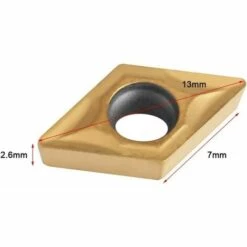 Coffret De 10pcs Lames Inserts Rotatifs CNC Cutters Forme Losange En Carbure DCMT070204 US735 DCMT51.51 Outil Tournage Filtage Pour Acier Pour Tours, Fraiseuses S'arêern -Tours et accessoires Soldes 65361013 3