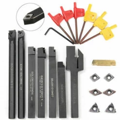 OSQI Outils De Coupe 10mm 7 Pièces Tour à Tige Porte-outil De Tournage Barre D'alésage Avec 7 Pièces Insert En Carbure Et Clés à Molette -Tours et accessoires Soldes 65505334 5