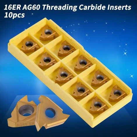 CESIèCLEFOU Coffret De 10pcs 3/8" 16ER AG60 Lame Inserts Rotatifs CNC Cutters En Carbure Outil Tournage De Metal Filtage Pour Tours, Fraiseuses Lefou 5 CESIèCLEFOU Coffret De 10pcs 3/8" 16ER AG60 Lame Inserts Rotatifs CNC Cutters En Carbure Outil Tournage De Metal Filtage Pour Tours, Fraiseuses Lefou – Image 5