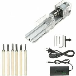 Yoouyida 100W Mini Perles Machine Miniature Tour Bricolage Bois Bouddha Perle Tour Broyage Et Perles De Polissage Du Bois Bricolage Lathe Polissage Forage Rotatif Outil 12-24Vcc