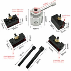 TANCYCO Mini Outil De Changement Rapide Tour Porte-outil Support De Coupeur De Poteau Kit De Vis Ensemble Barre D'alésage Tournant Clé De Support De Face 9 TANCYCO Mini Outil De Changement Rapide Tour Porte-outil Support De Coupeur De Poteau Kit De Vis Ensemble Barre D'alésage Tournant Clé De Support De Face -Tours et accessoires Soldes 66142057 5