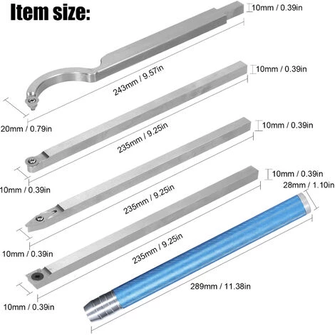 LIFCAUSAL 12 Pièces/ensemble Haute Dureté Tour à Métaux Kit D'outils De Tournage Ensemble De Support De Barre D'alésage Pour Le Traitement Des Pièces En Acier Outil De Travail Du Bois à Main 2 LIFCAUSAL 12 Pièces/ensemble Haute Dureté Tour à Métaux Kit D'outils De Tournage Ensemble De Support De Barre D'alésage Pour Le Traitement Des Pièces En Acier Outil De Travail Du Bois à Main – Image 2