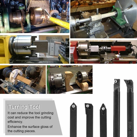 KAEJYIUT 5Pcs De Turning Porte-Outil De Forage Bar + 3Pcs Ccmt060204 + 2Pcs Dcmt070204 Carbure Insert Set 2 KAEJYIUT 5Pcs De Turning Porte-Outil De Forage Bar + 3Pcs Ccmt060204 + 2Pcs Dcmt070204 Carbure Insert Set – Image 2
