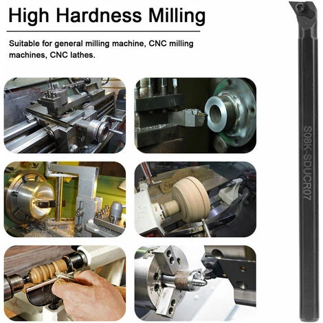 KAEJYIUT 5Pcs De Turning Porte-Outil De Forage Bar + 3Pcs Ccmt060204 + 2Pcs Dcmt070204 Carbure Insert Set 3 KAEJYIUT 5Pcs De Turning Porte-Outil De Forage Bar + 3Pcs Ccmt060204 + 2Pcs Dcmt070204 Carbure Insert Set – Image 3