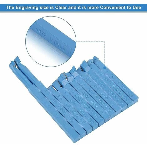 ENLENK Jeu D'outils De Tournage 11 Pièces, Jeu D'Acier De Tournage Au Carbure, Outils Tour A Metaux Plaquette Avec Étui En Bois, Pointe De Carbure De Rotation Tournant Pour Le Tournage De Fraisage 8x8 Mm 4 ENLENK Jeu D'outils De Tournage 11 Pièces, Jeu D'Acier De Tournage Au Carbure, Outils Tour A Metaux Plaquette Avec Étui En Bois, Pointe De Carbure De Rotation Tournant Pour Le Tournage De Fraisage 8x8 Mm – Image 4