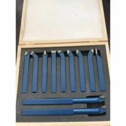QERSTA 11 Pièces Outils De Tour De Tour À Pointe De Carbure, Ensemble D'Embouts D'Outils De Coupe En Métal -Tours et accessoires Soldes 67873764 5
